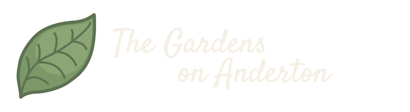 The Gardens On Anderton logo - light version
