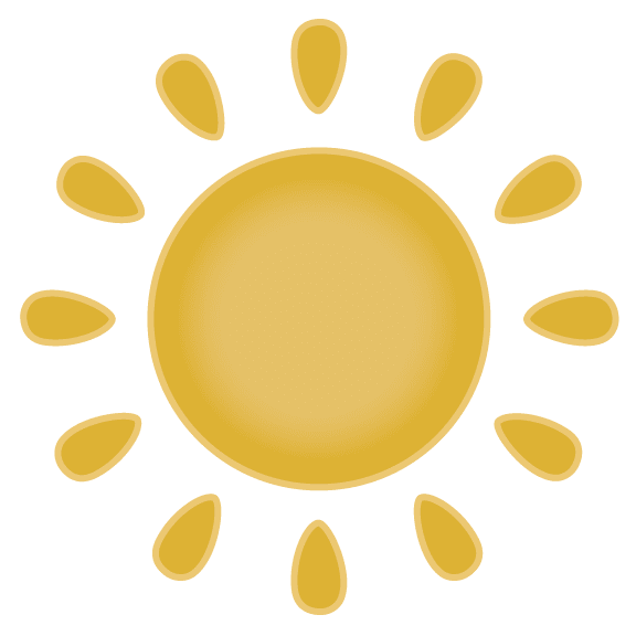 Cartoon sun icon